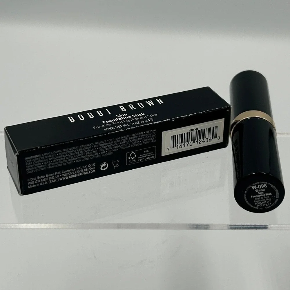 Bobbi‎ Brown Skin Foundation Stick Women 0.31oz Walnut W-098 NEW Full Coverage